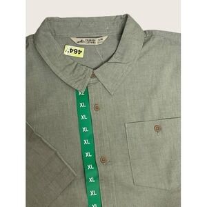 NWT Colorado Clothing Sage Green Short Sleeve Button Up Shirt Men XL Kenya